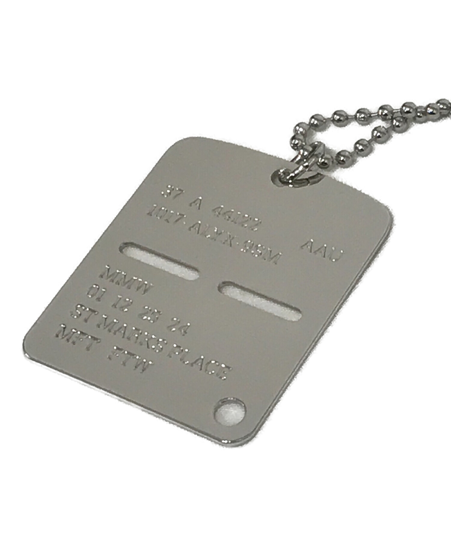 1017 ALYX 9SM (アリクス) Military Tag ball-chain necklace シルバー サイズ:U