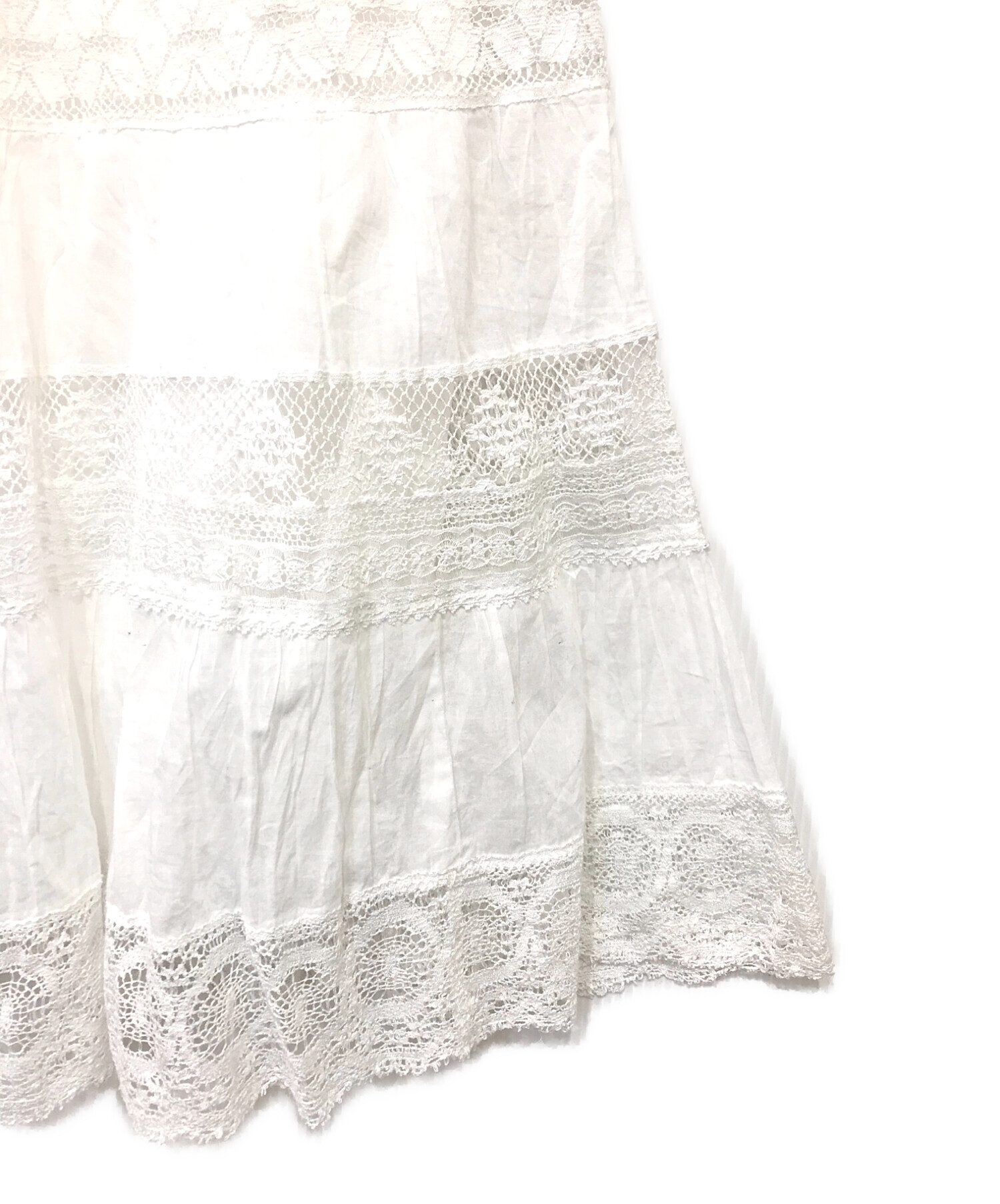 Plage (プラージュ) Antique like lace スカート ホワイト サイズ:36