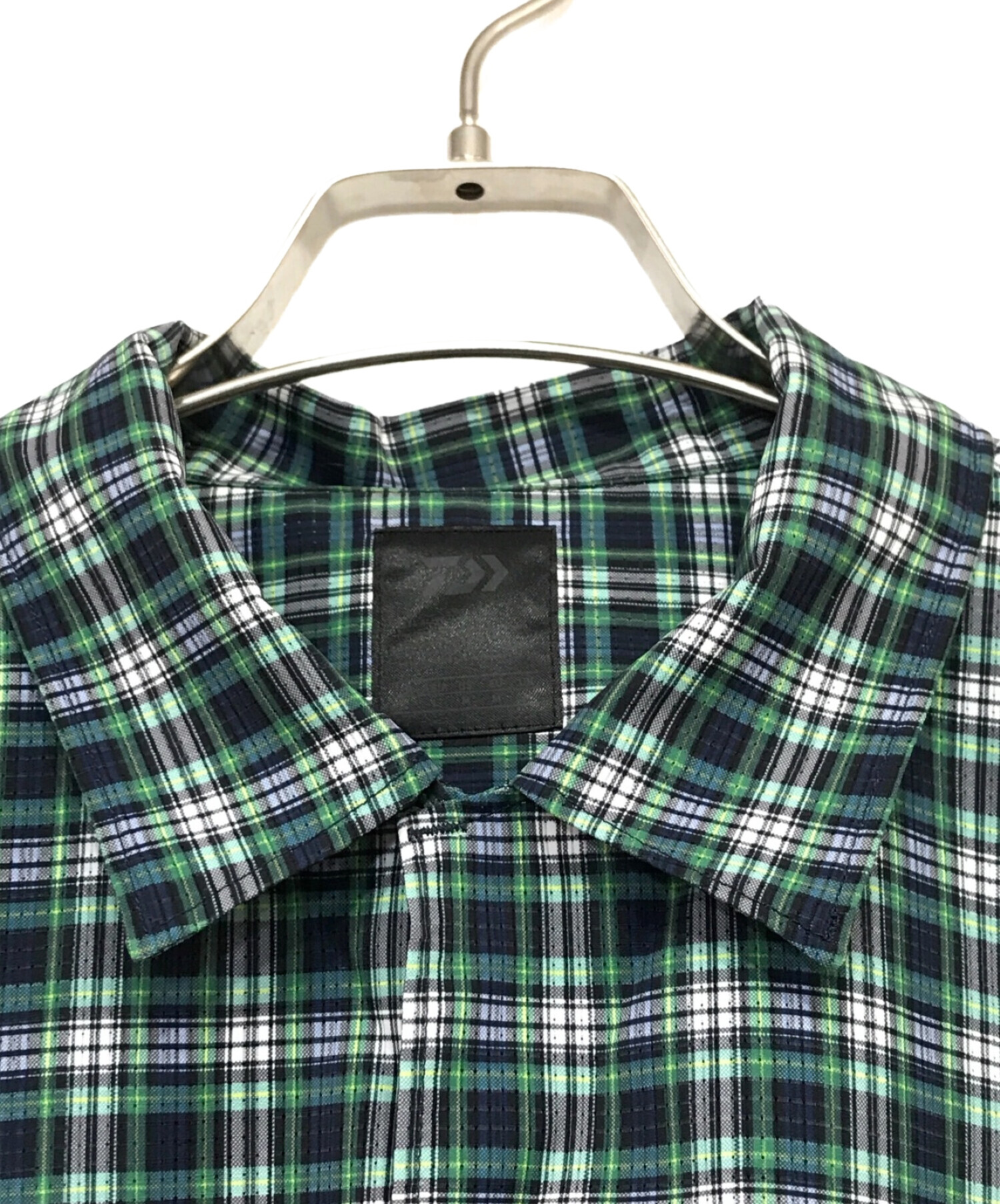 DAIWA PIER39 (ダイワ ピア39) Tech New Anglers Open Collar Shirts L/S 長袖シャツ  グリーン×ネイビー サイズ:SIZE L