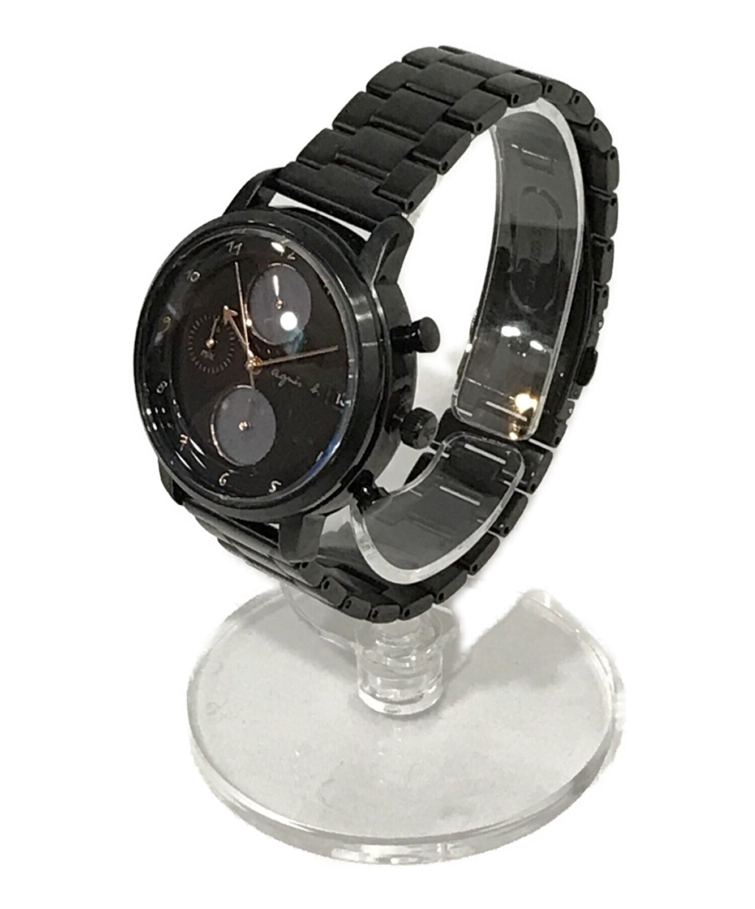 アニエスベー FCRD997 ソーラー 腕時計 メンズ レディース ブラック