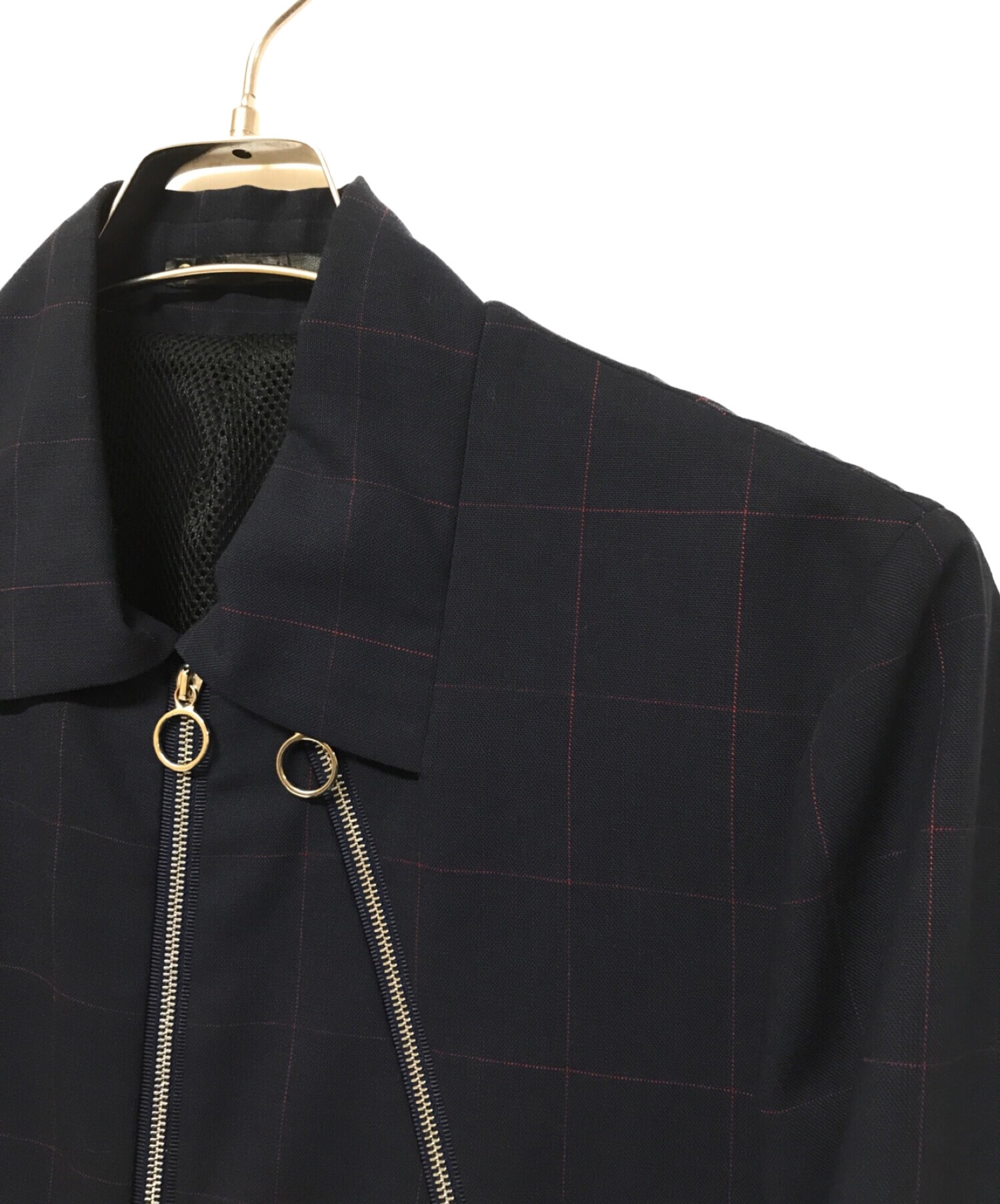 美品 Paul Smith ウール チェック ジャケット 羊毛 裏地付き レッド