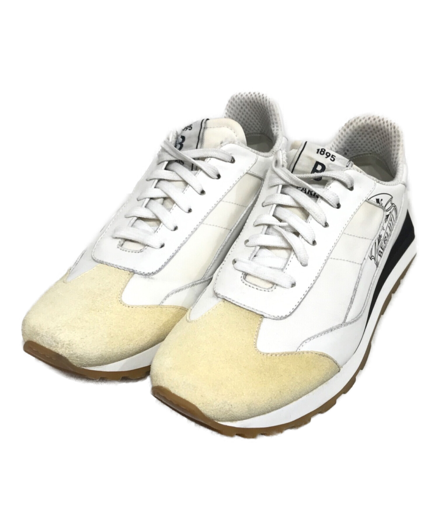 Berluti (ベルルッティ) Signature Graphic Leather Sneakers Trainers Shoes  ローカットスニーカー ホワイト サイズ:7　1/2