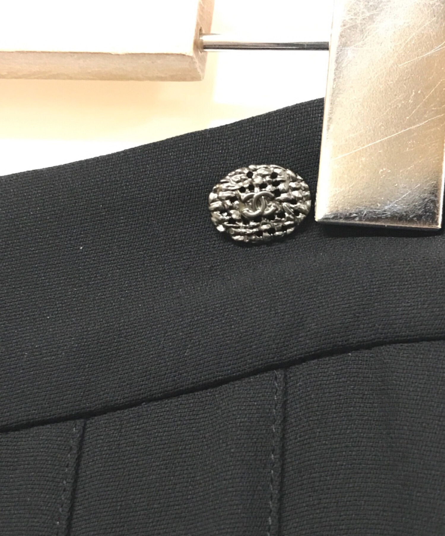 CHANEL】シルクプリーツスカートサイズ40