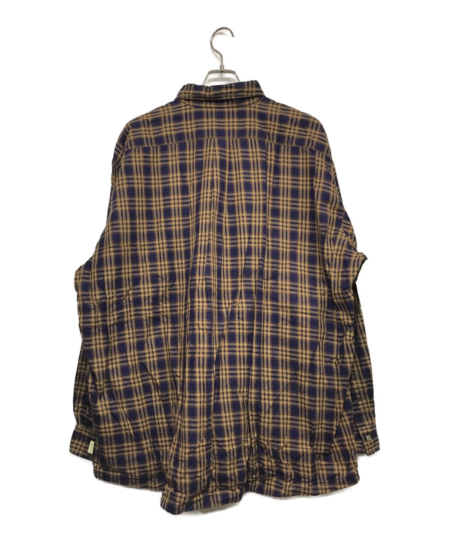 BEAMS (ビームス) SSZ RIDE ON SHIRTS チェックシャツ ブラウン×ネイビー サイズ:L
