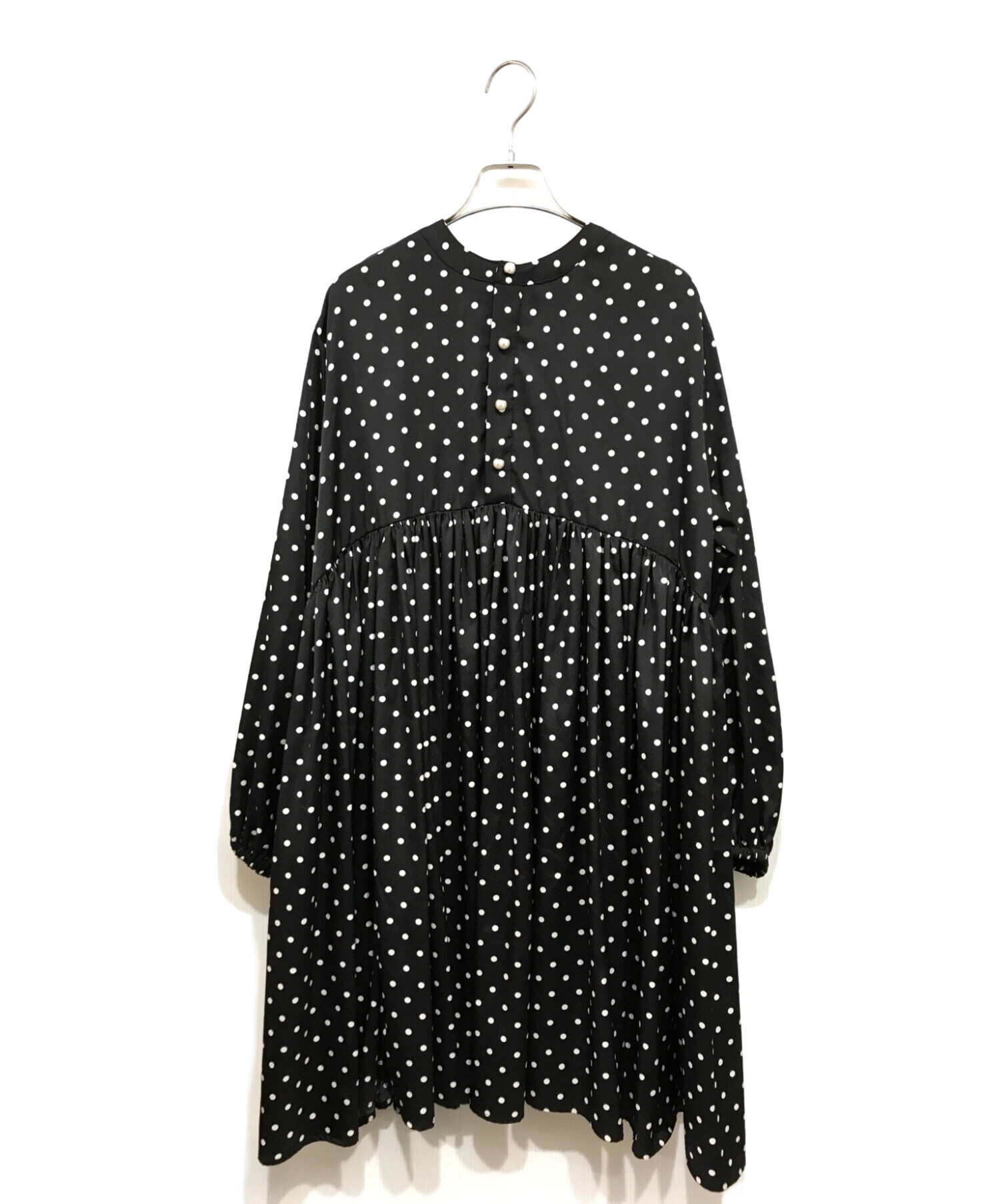 中古・古着通販】BEARDSLEY (ビアズリー) パール釦ギャザーチュニック  