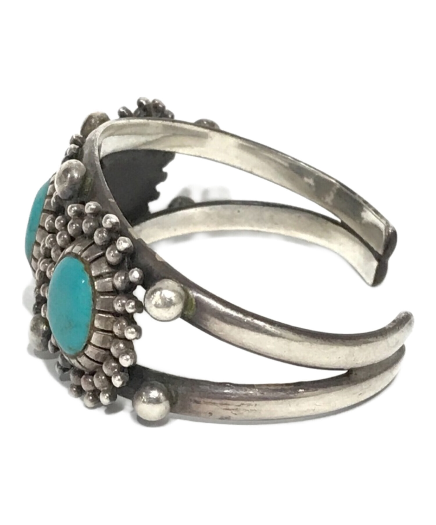 NAVAJO ナバホ M.Chavez vintage ターコイズバングル ビンテージ ターコイズバングル NAVAJO OLD M.Chavez 踏まえれ vintage