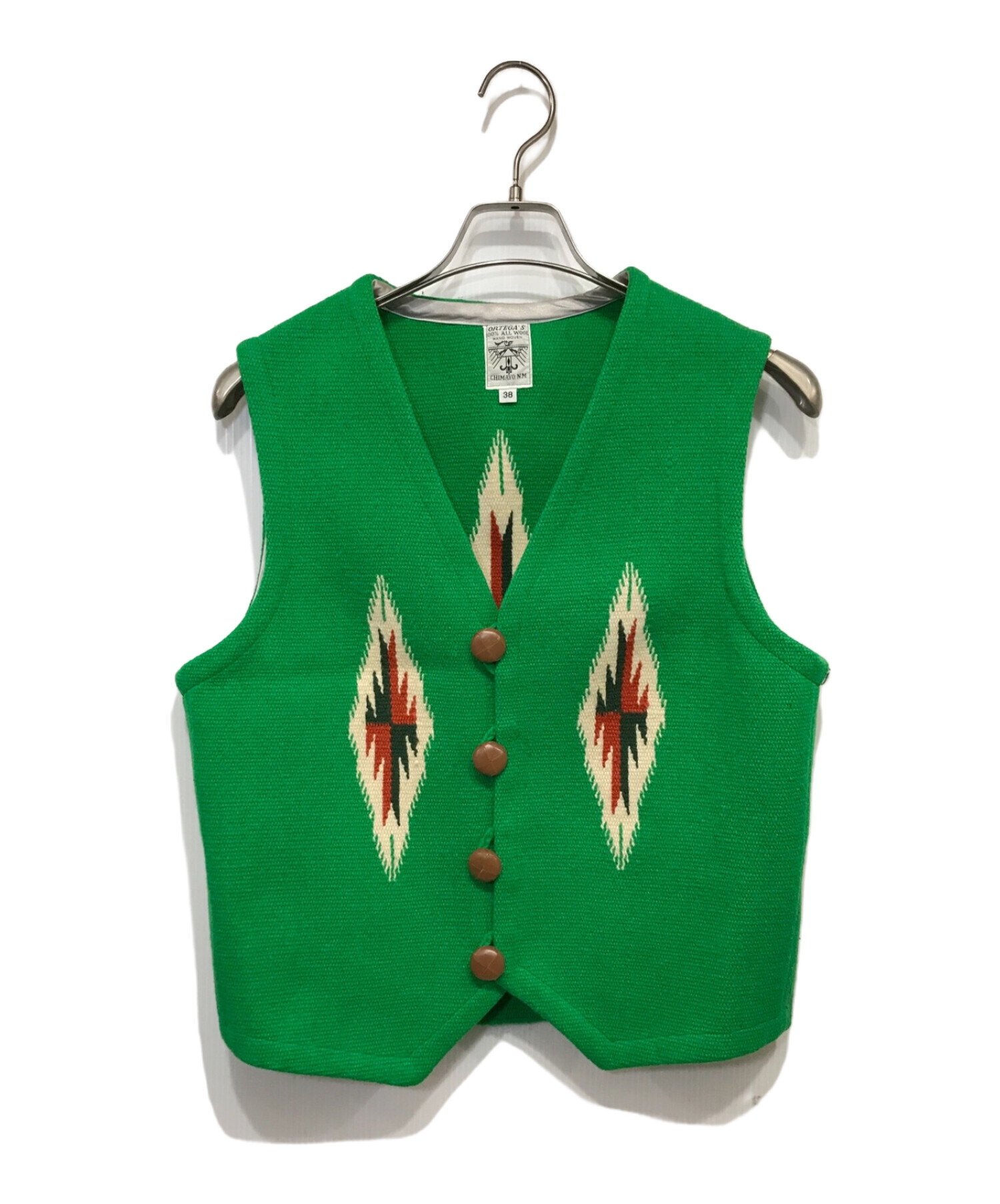 Ortega's グリーン ベスト サイズ36 オルテガ グリーン ベスト 38 ortega's チマヨベスト ORTEGA'S / VEST