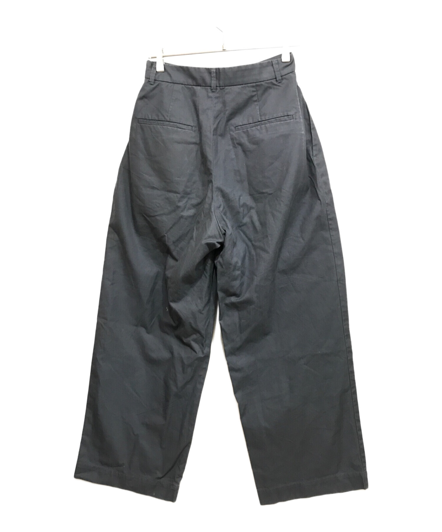 ATON ワイドスラックス 02 ATON グレー ワイドパンツ ATON (エイトン