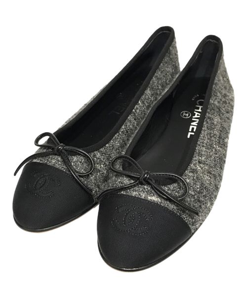 中古・古着通販】CHANEL (シャネル) ツイード バレリーナ フラット 