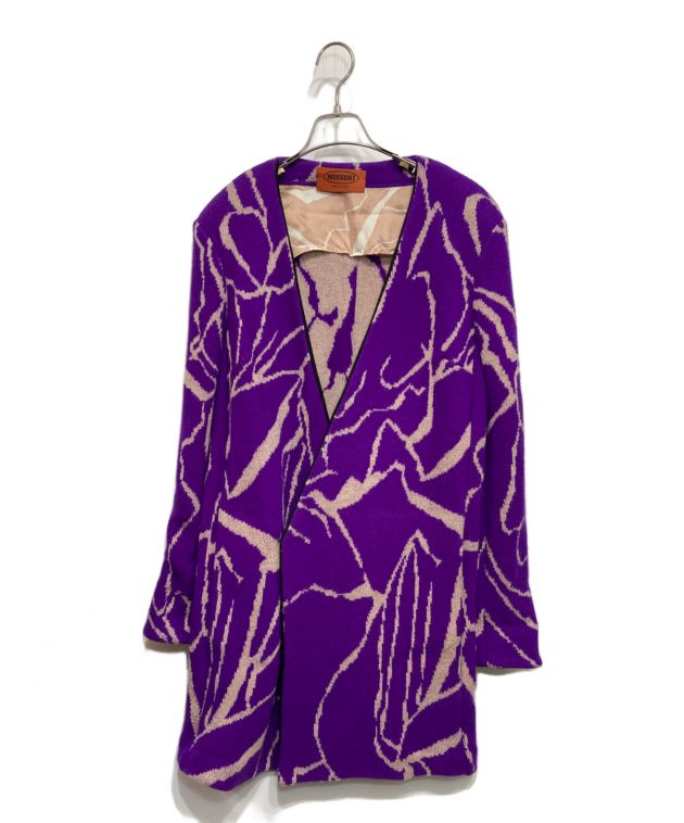 中古・古着通販】missoni (ミッソーニ) ロングカーディガン パープル  