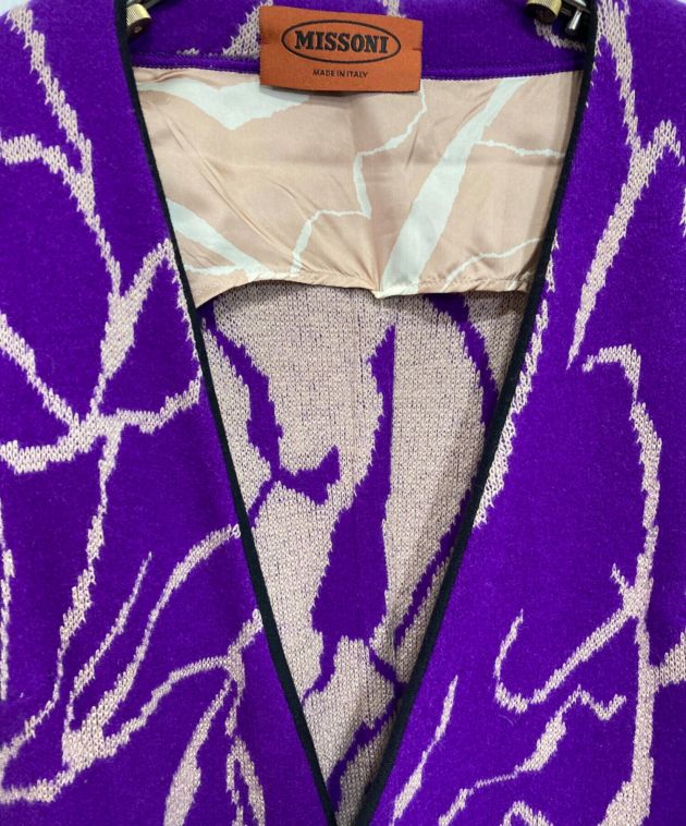 中古・古着通販】missoni (ミッソーニ) ロングカーディガン パープル  