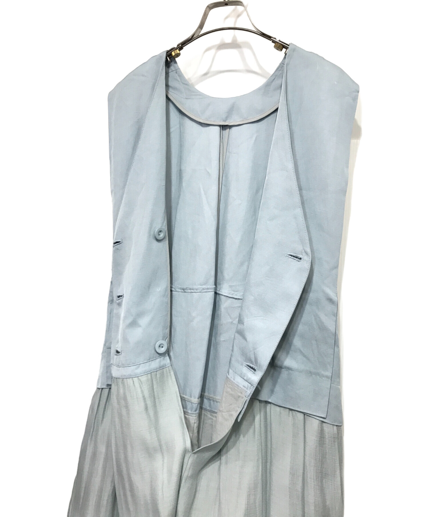 中古・古着通販】styling/ (スタイリング) ドッキングジレワンピース 