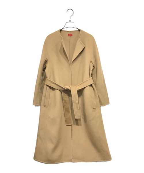 DES PRES ウールメルトン クルーネックコート 34 キャメル ７号 DES PRES ウールメルトン クルーネックコート 34 キャメル 7号