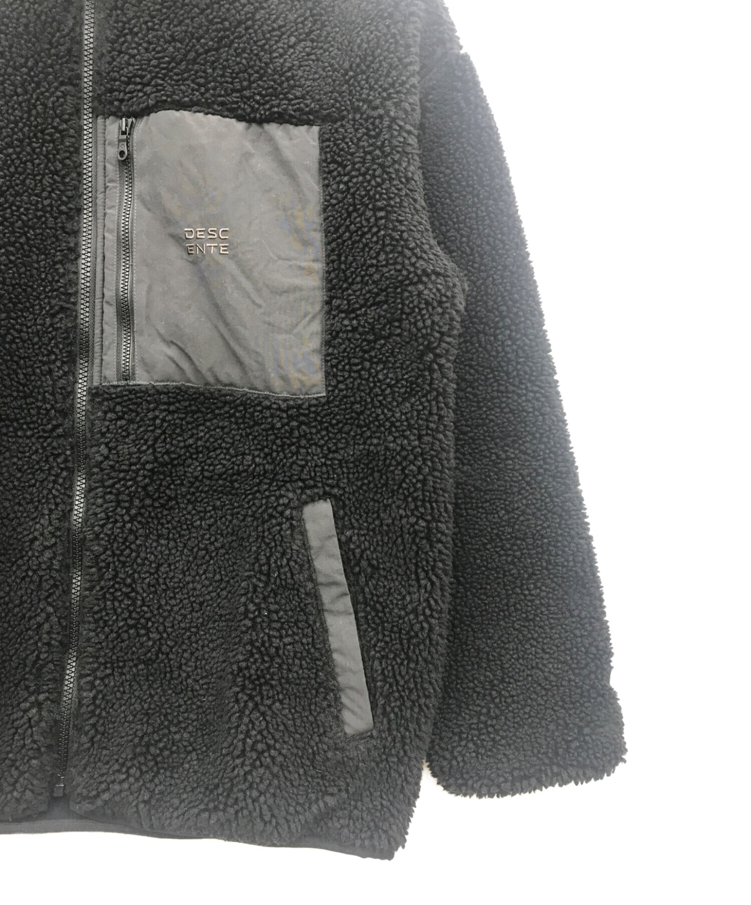 DESCENTE (デサント) ボアフリースジャケット ブラック サイズ:M