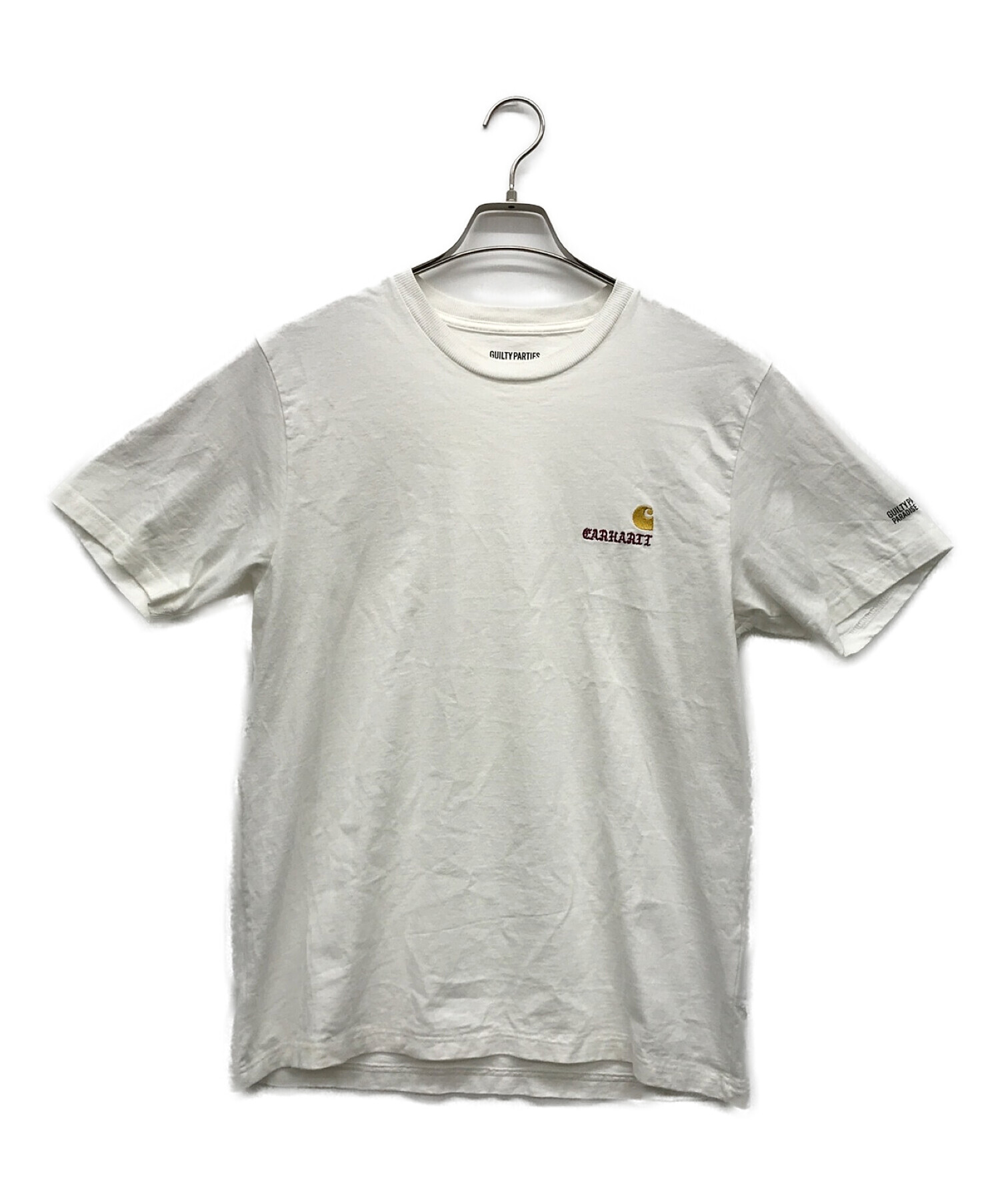Carhartt WIP × WACKO MARIA (カーハート ダブリューアイピー × ワコマリア) 刺繍Tシャツ ホワイト サイズ:M