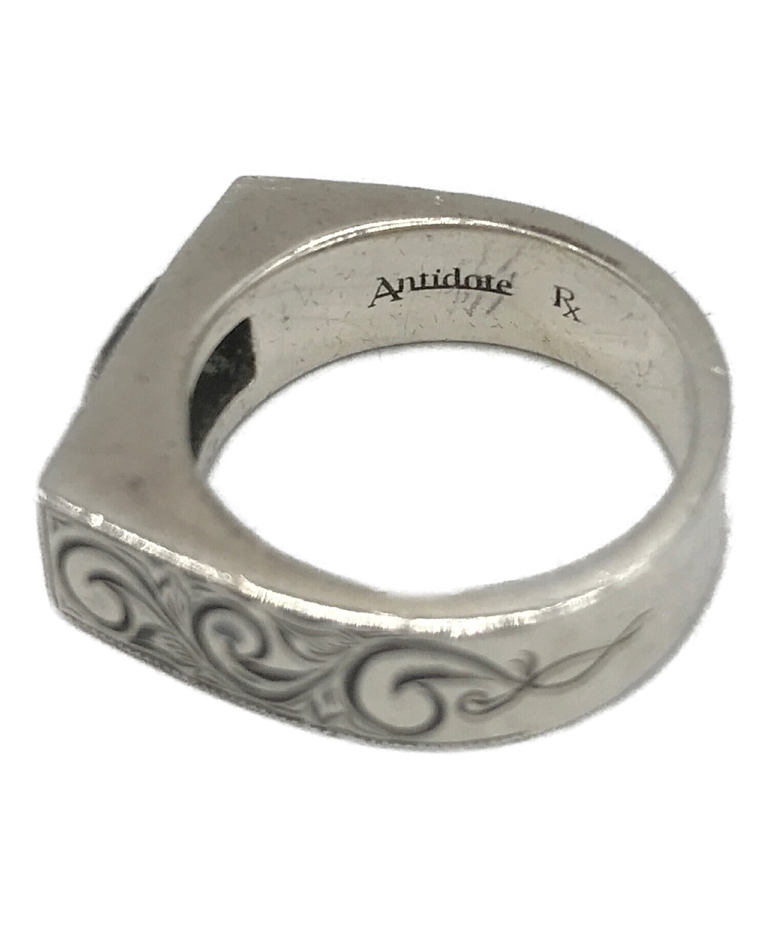 Antidote (アンチドート) Engraved Octagon Cutstone Ring シルバー サイズ:14号