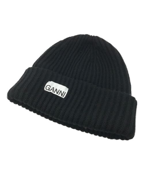 【中古・古着通販】Ganni (ガニー) ニット帽 ブラック サイズ:ONE
