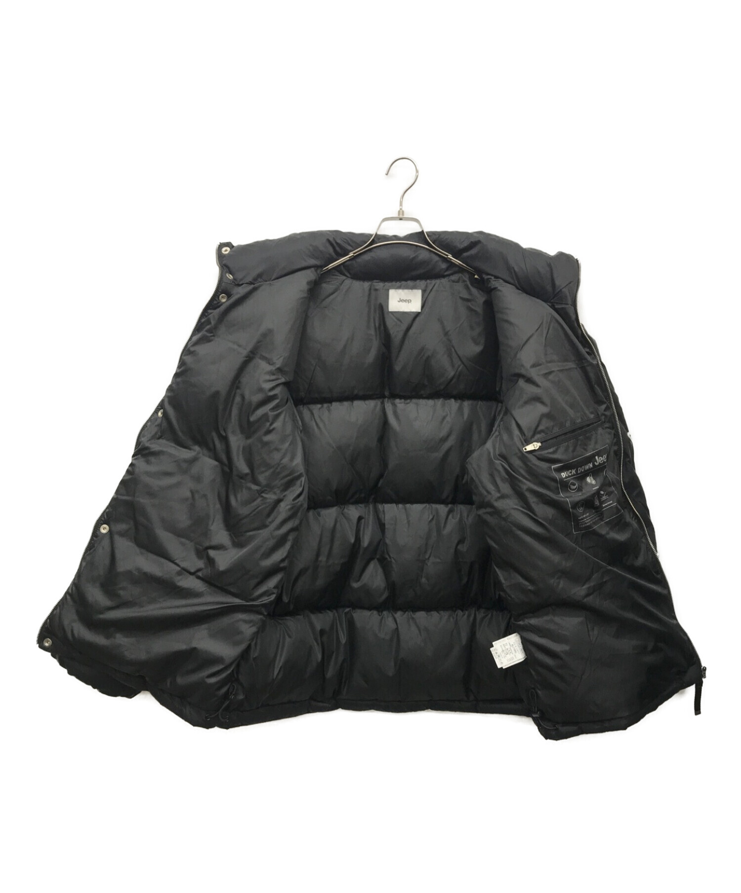 中古・古着通販】JEEP (ジープ) ダウンジャケット ブラック サイズ:XL 