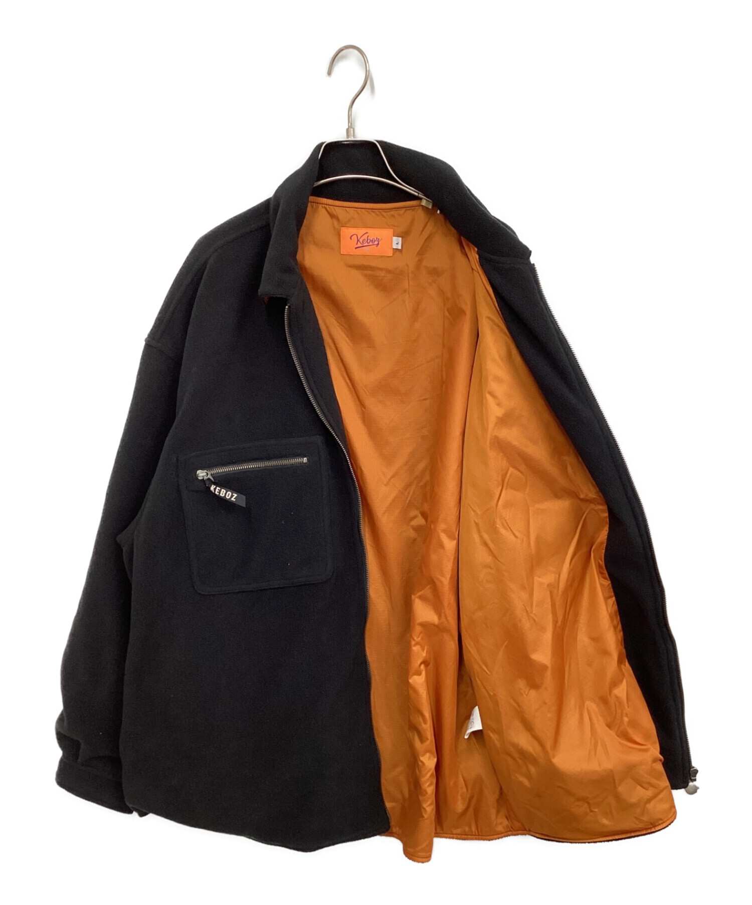 KEBOZ (ケボズ) フリースジップアップジャケット ブラック サイズ:L