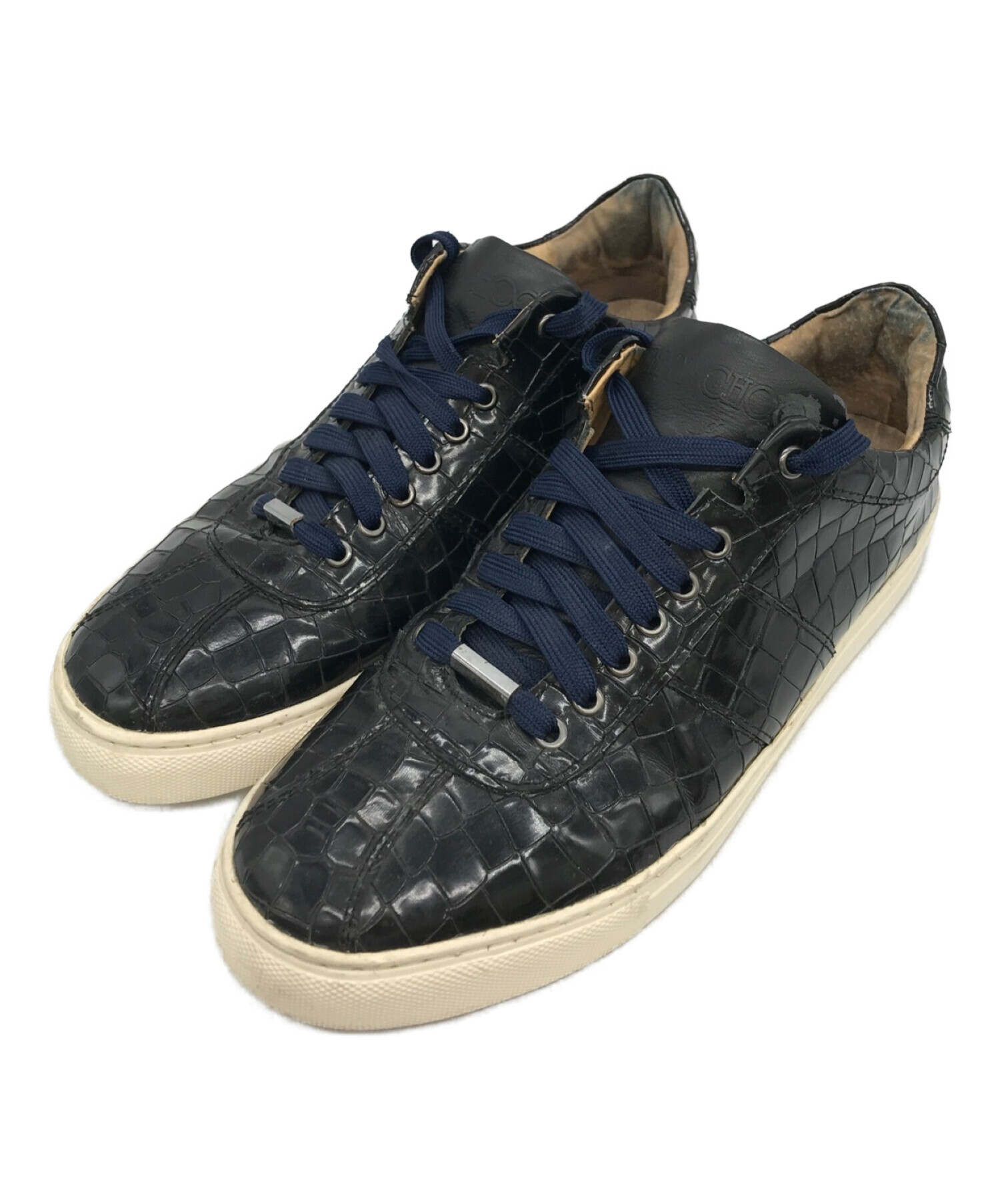 中古・古着通販】JIMMY CHOO (ジミーチュウ) クロコ型押しスニーカー 