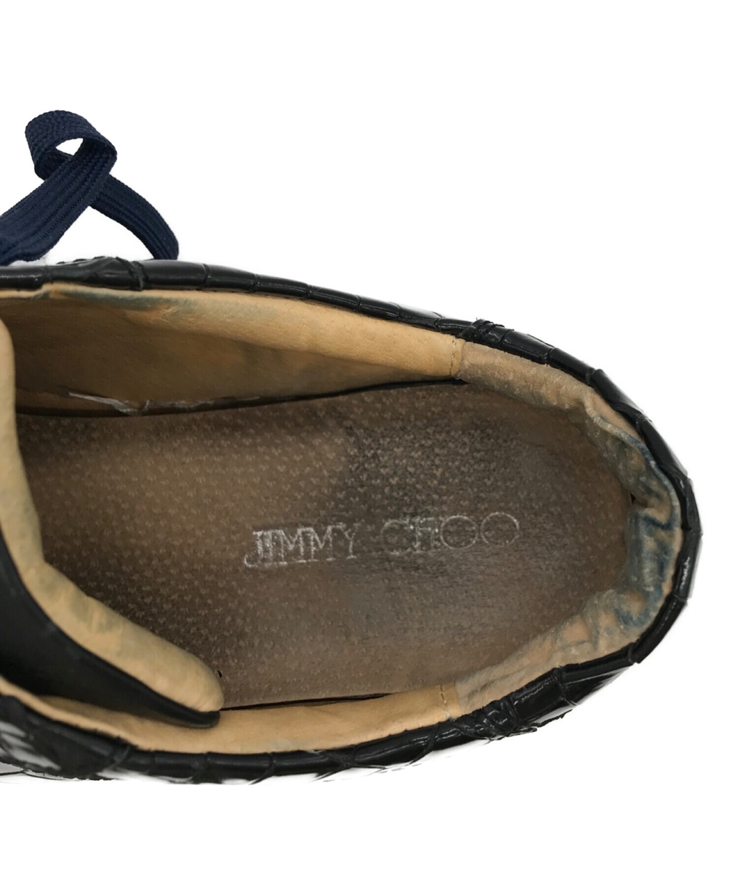 中古・古着通販】JIMMY CHOO (ジミーチュウ) クロコ型押しスニーカー 