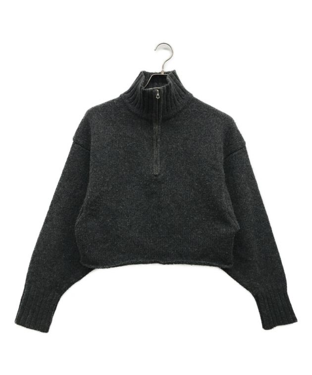中古・古着通販】TODAYFUL (トゥデイフル) ハーフジップニット グレー 