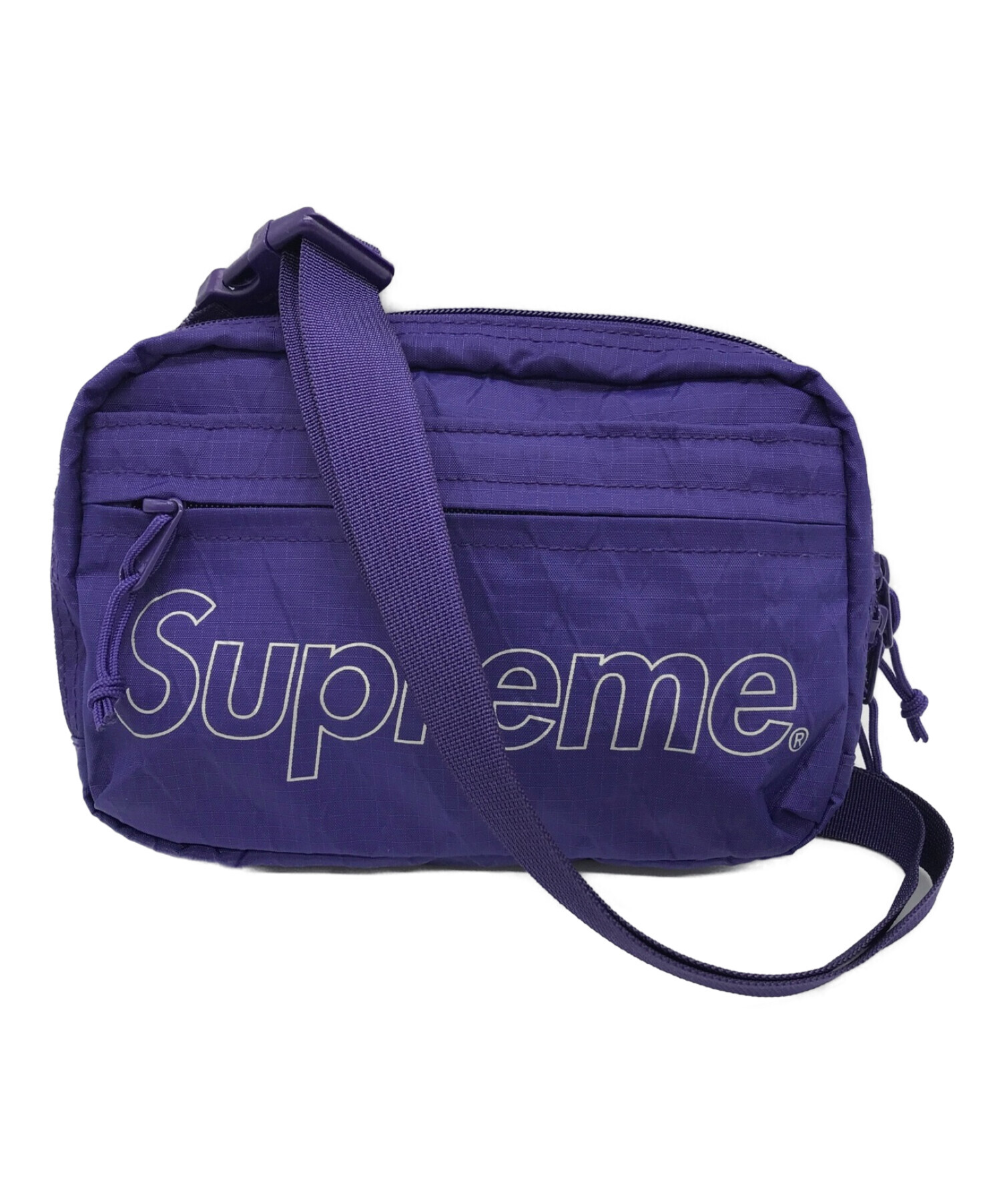 supreme 紫 ショルダーバッグ