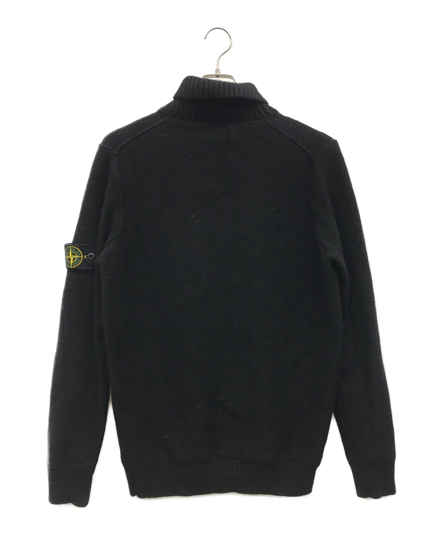 stoneIsland ストーンアイランド黒 ニットのセーター身幅56cm - トップス