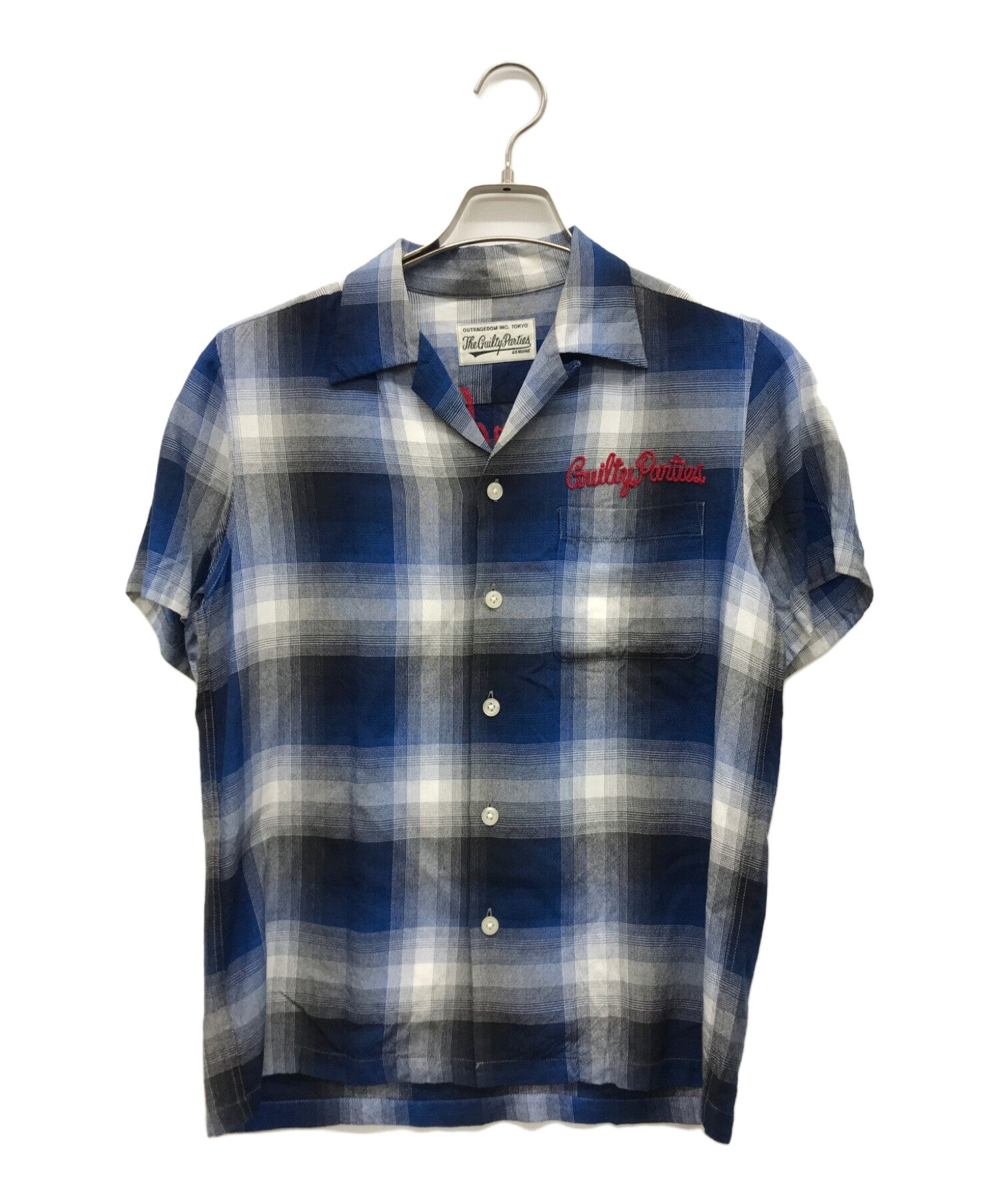 中古・古着通販】WACKO MARIA (ワコマリア) 半袖オンブレシャツ ブルー 
