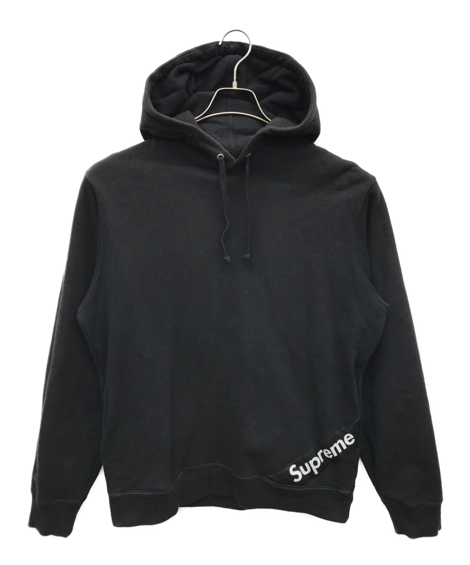 Supreme (シュプリーム) Corner Label Hooded Sweatshirt ブラック サイズ:M