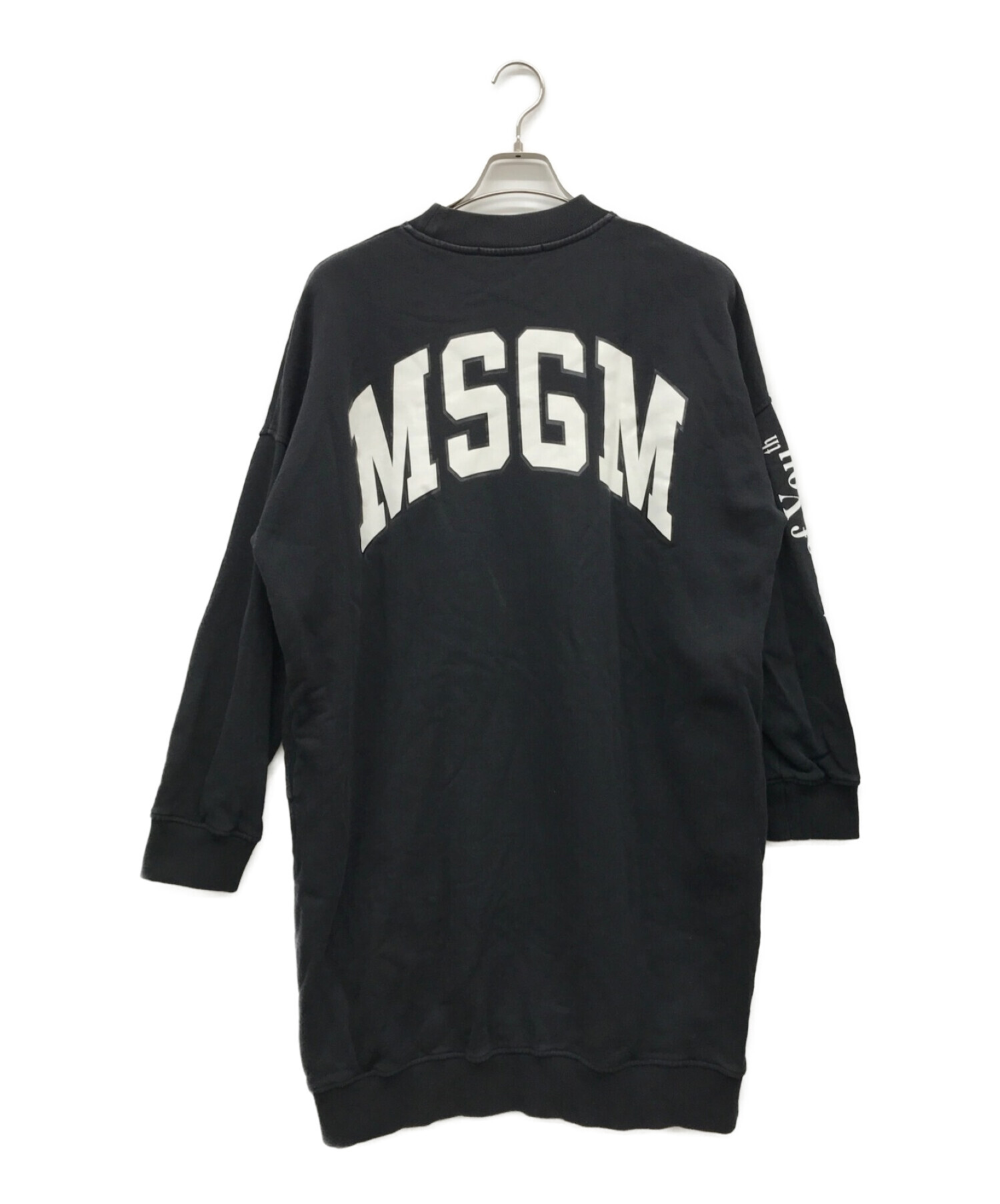 MSGM (エムエスジーエム) スウェットワンピース ブラック サイズ:XS