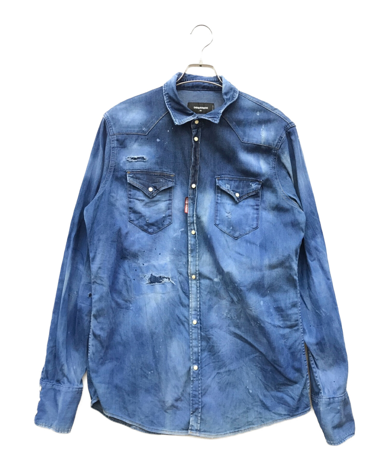 【国内正規品】DSQUARED2 人気ICONモデル デニムシャツ DSQUARED2 Icon デニムシャツ | ブルー | FARFETCH JP