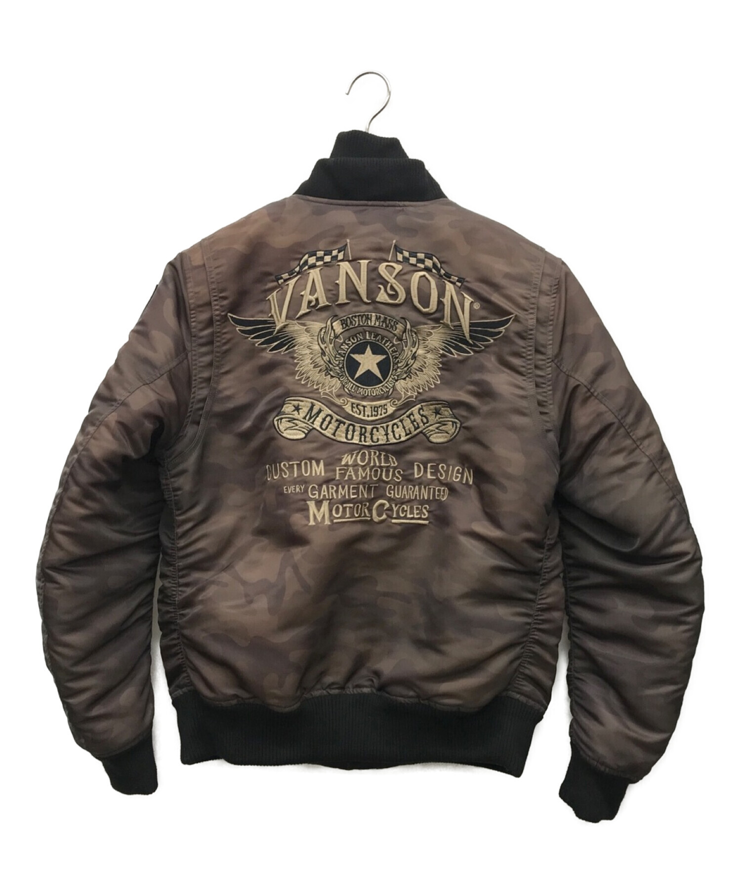 VANSON そし 迷彩柄 MA-1ジャケット