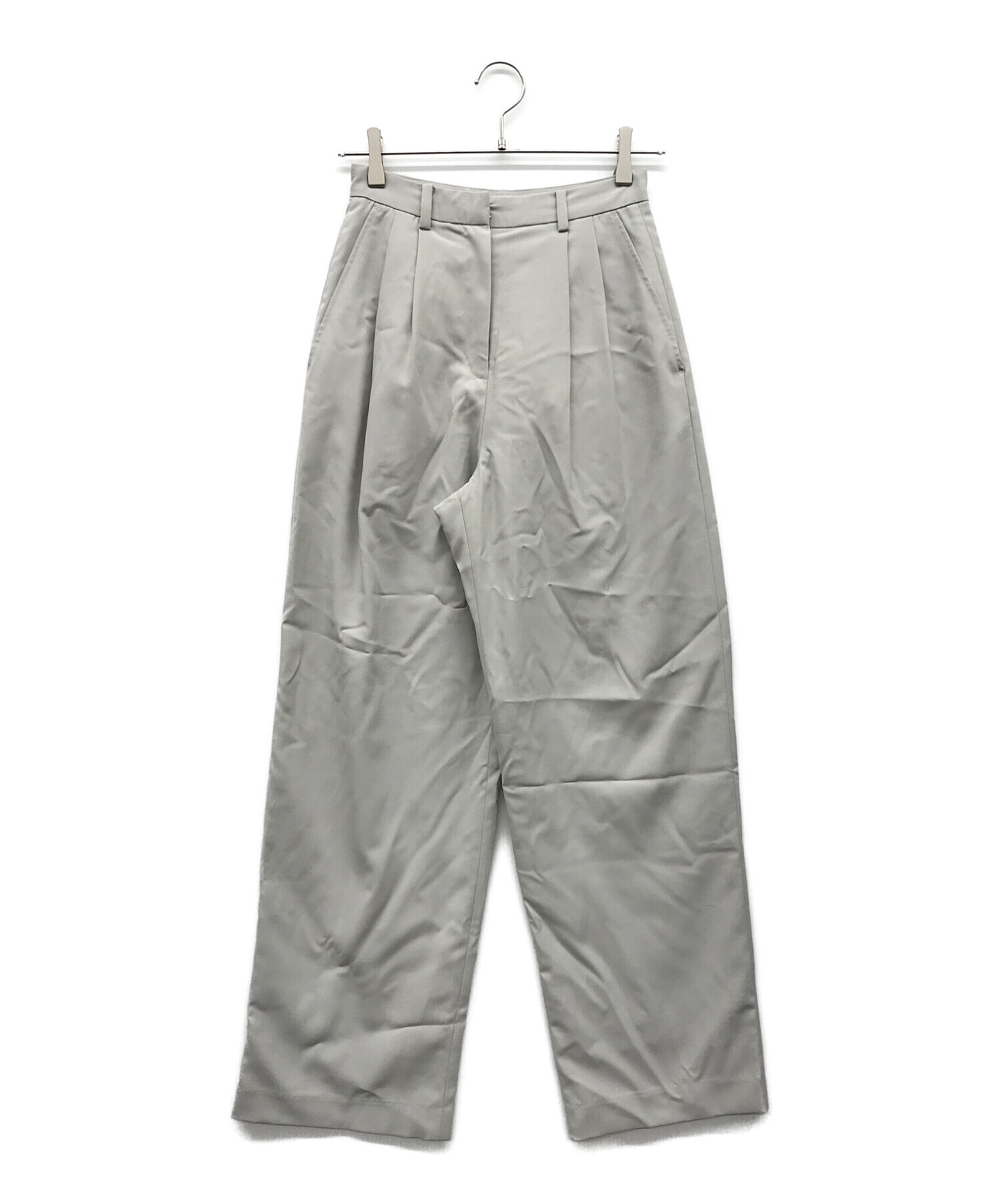 中古・古着通販】CLANE (クラネ) ベーシックタックパンツ ライトグレー 