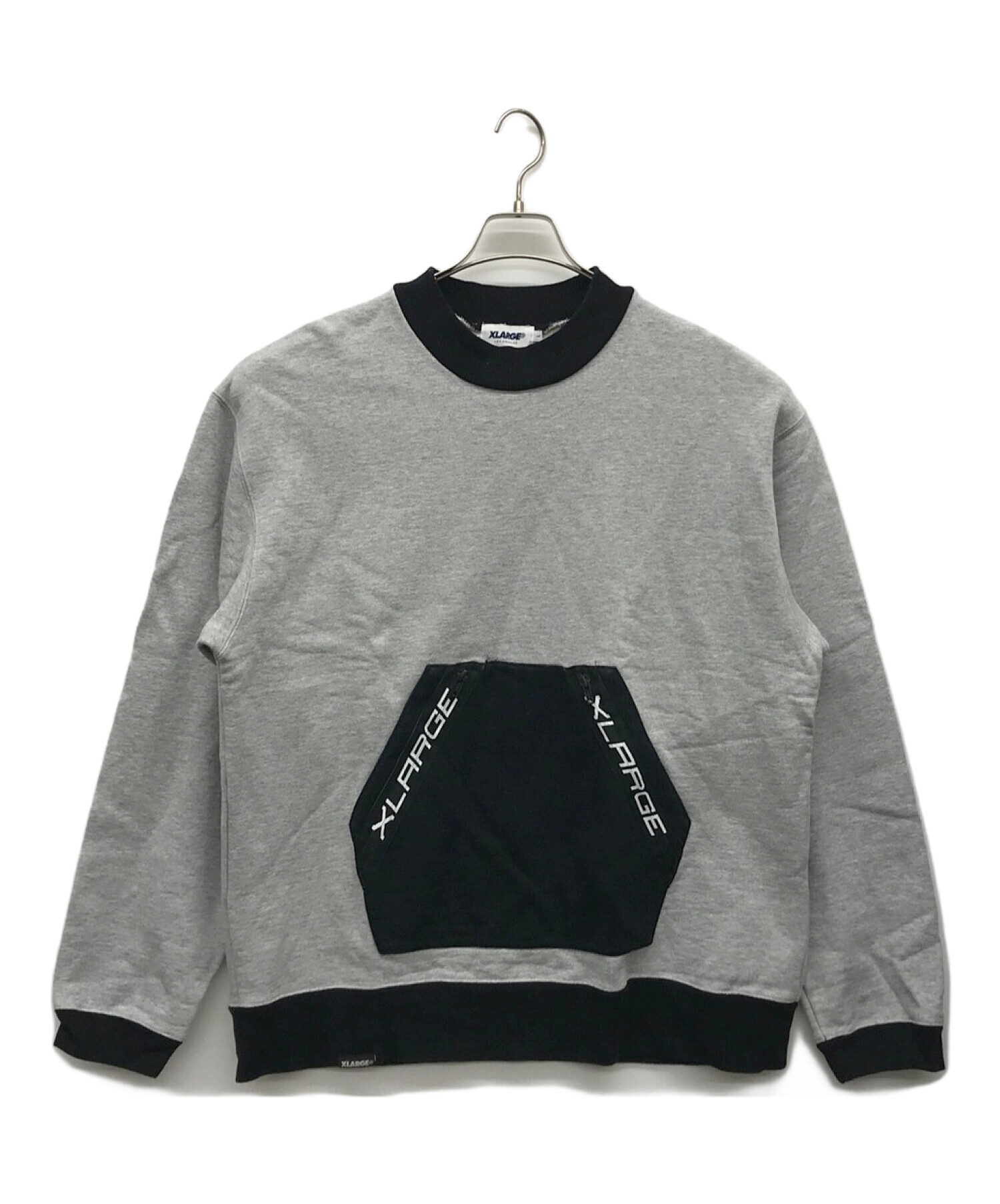 エクストララージ XLARGE ビッグロゴ刺繍 スウェット トレーナー 白 