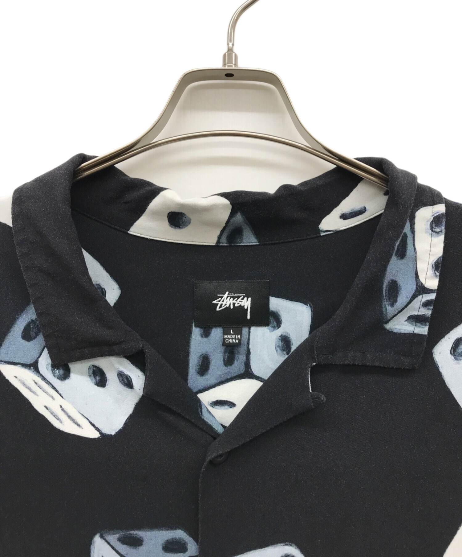 中古・古着通販】stussy (ステューシー) ダイス柄オープンカラーシャツ 