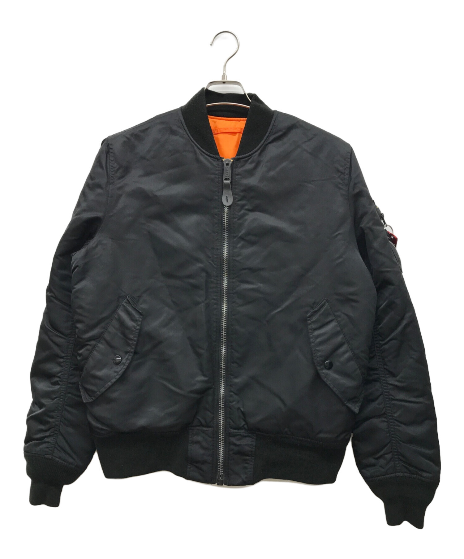 中古・古着通販】ALPHA (アルファ) MA-1ジャケット ブラック サイズ 