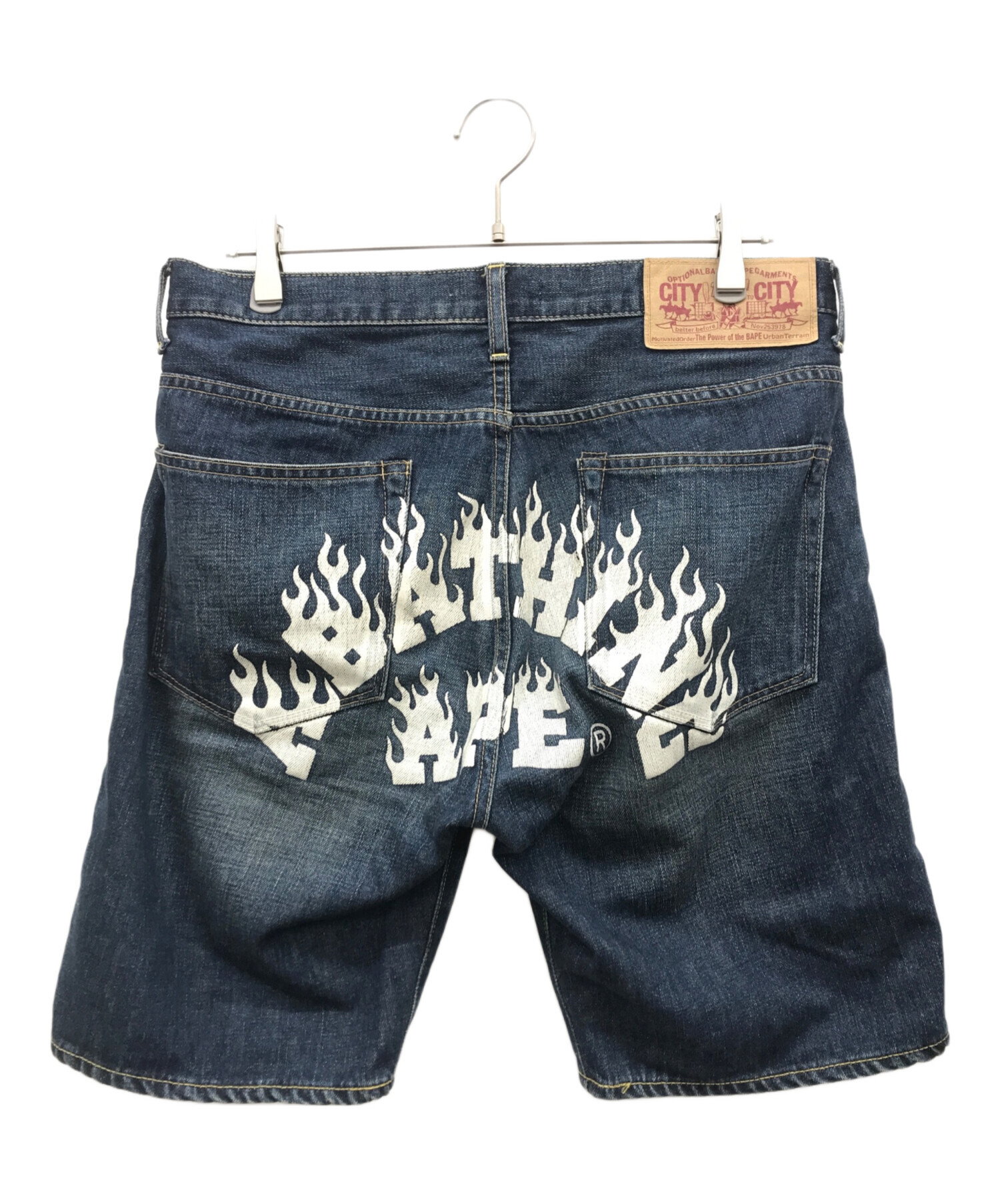 中古・古着通販】A BATHING APE (アベイシングエイプ) デニムハーフ 
