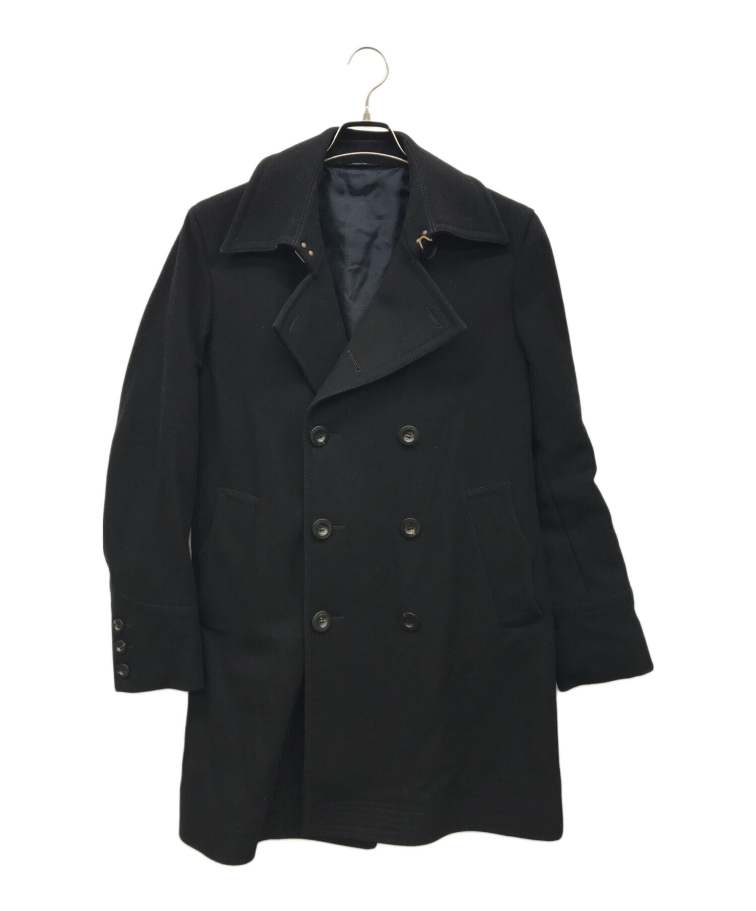 中古・古着通販】GUCCI (グッチ) ウールPコート ブラック サイズ:46 