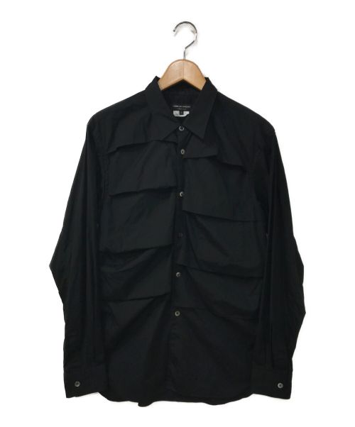 コムデギャルソンオムプリュス  14SS  PM-B049 AD2013フロント刺繍レギュラー長袖シャツ メンズ M