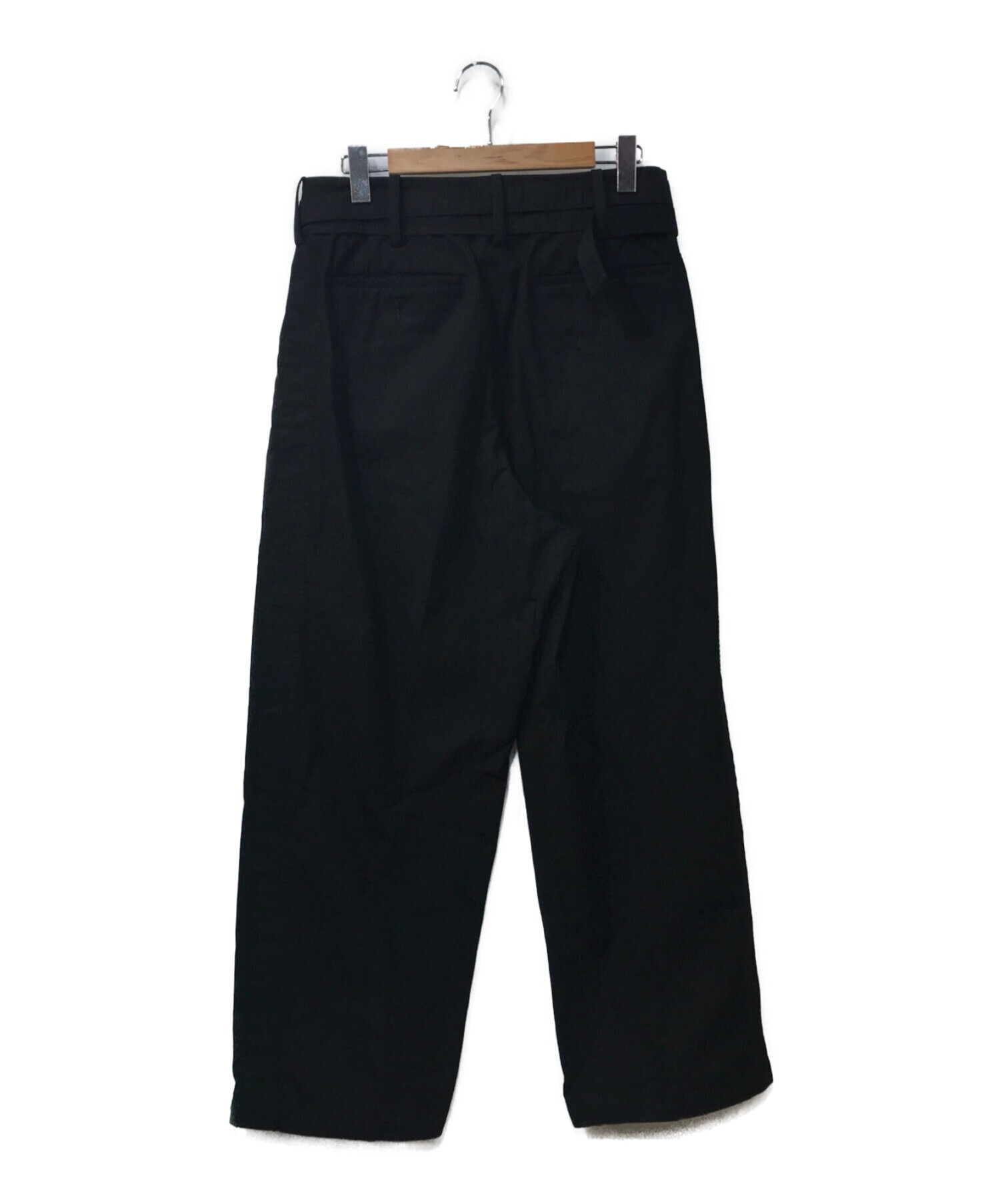 sacai (サカイ) コットンウェザー ミックス パンツ ブラック サイズ:3