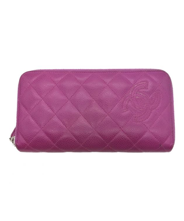 中古・古着通販】CHANEL (シャネル) マトラッセ長財布 パープル 
