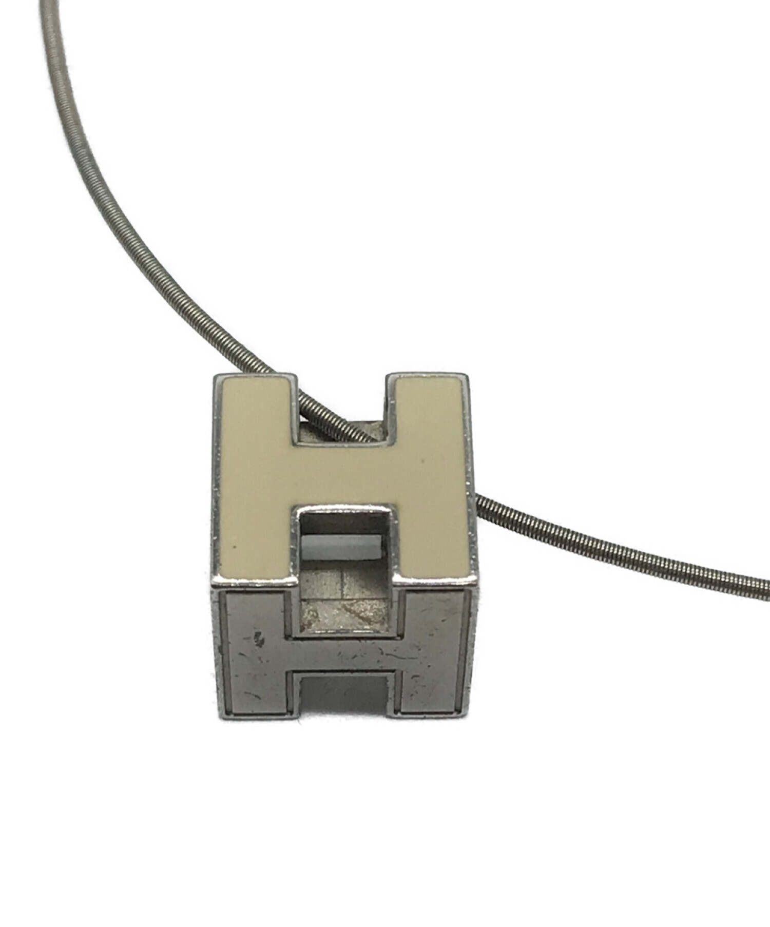 HERMES】カージュドアッシュH型キューブネックレス/ エルメス キューブ