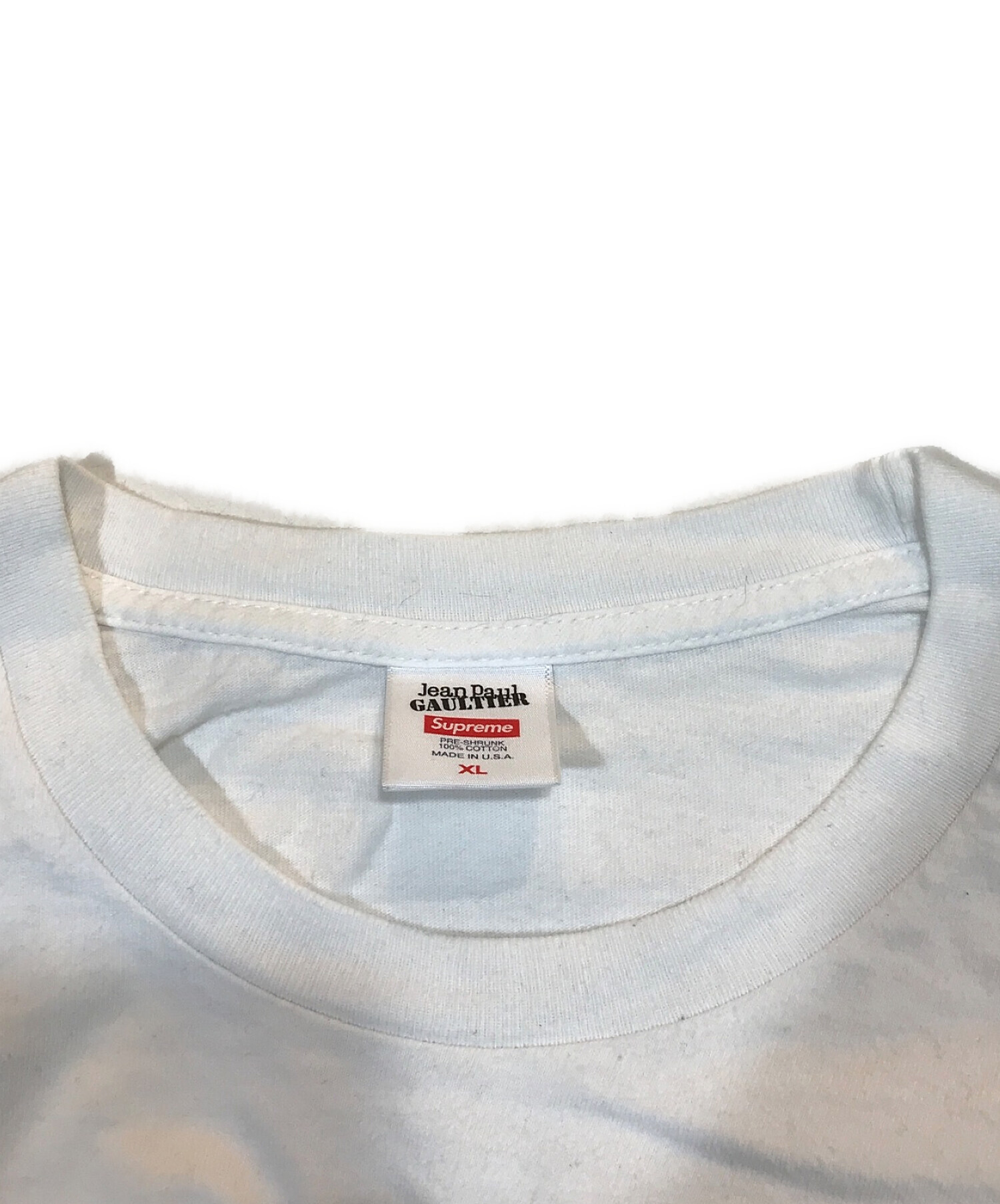 SUPREME × Jean Paul GAULTIER (シュプリーム×ジャンポール・ゴルチエ) Tシャツ ホワイト サイズ:XL