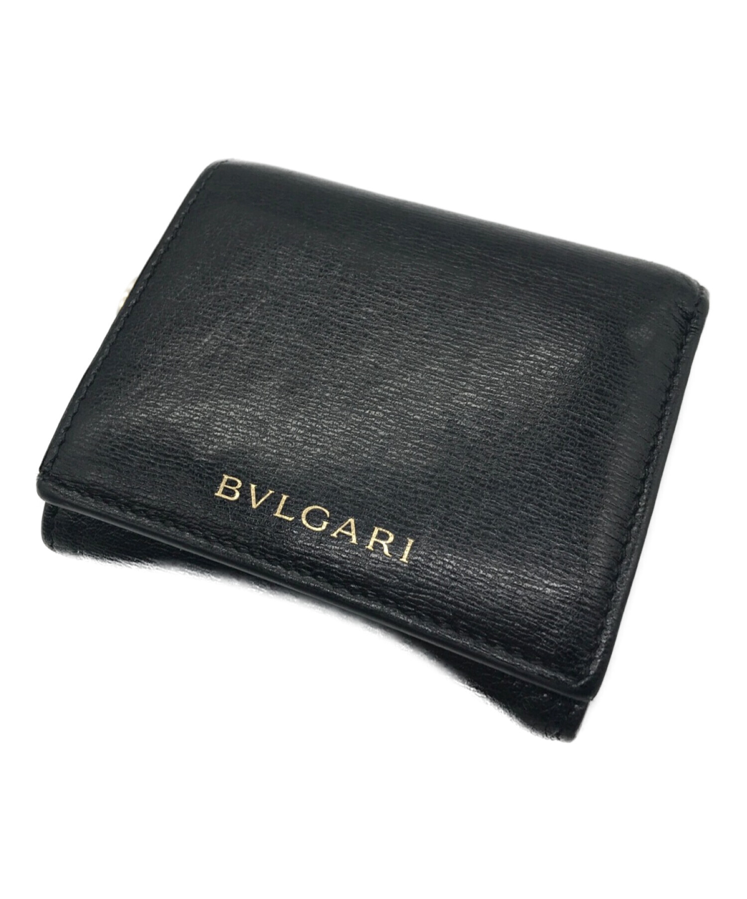新品 ブルガリ BVLGARI 3つ折り財布 ブルガリ・ブルガリ マン ブラック 