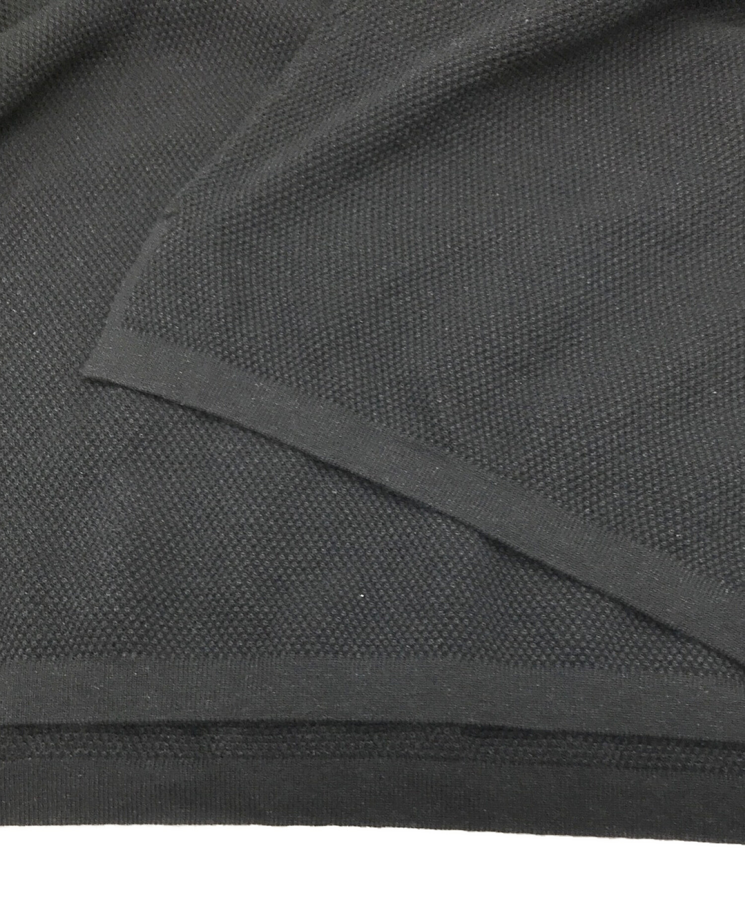 is-ness (イズネス) KNITTED BIG POLO/ビッグシルエットポロシャツ ブラック サイズ:L