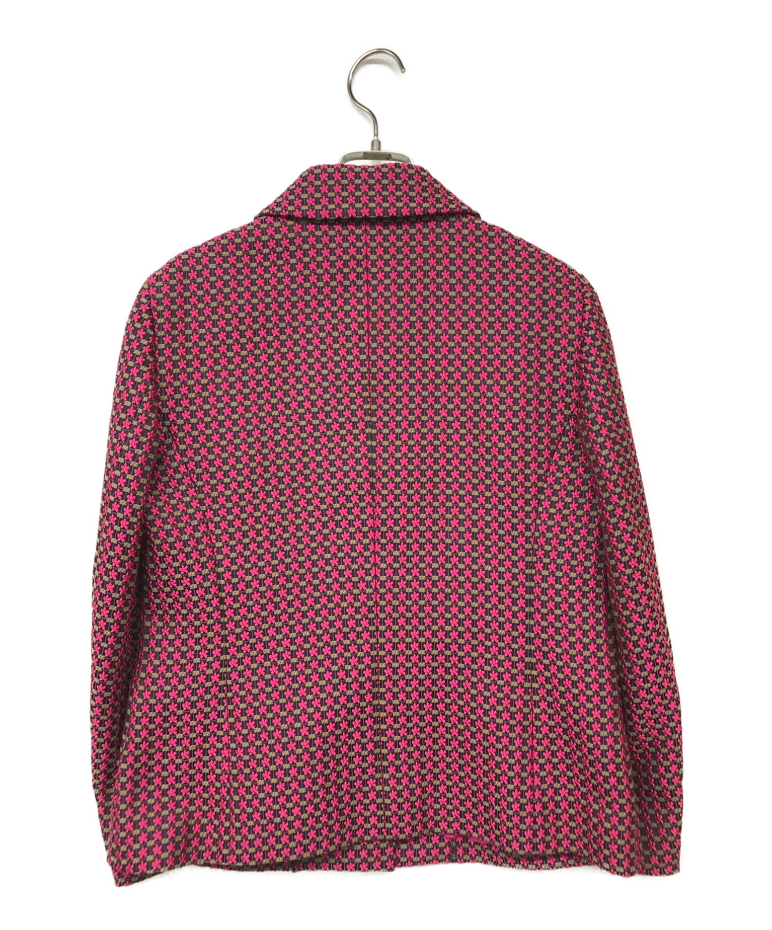STRASBURGO (ストラスブルゴ) フラワージャカードジャケット ピンク×ブラック サイズ:38