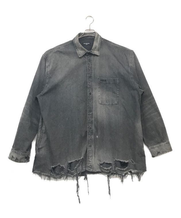 中古・古着通販】BALENCIAGA (バレンシアガ) デストロイ加工オーバー