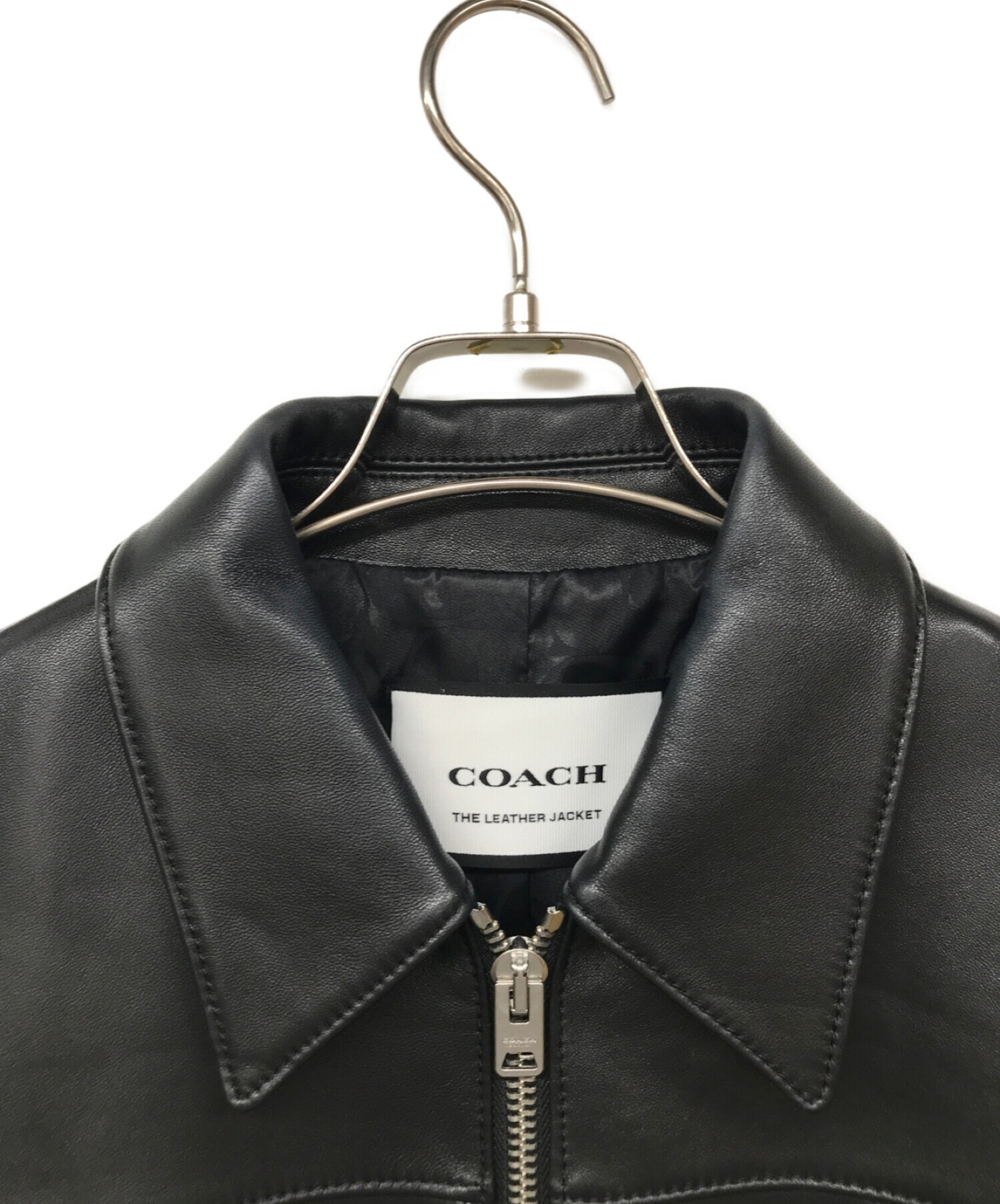 中古・古着通販】COACH (コーチ) レザージャケット ブラック サイズ:M
