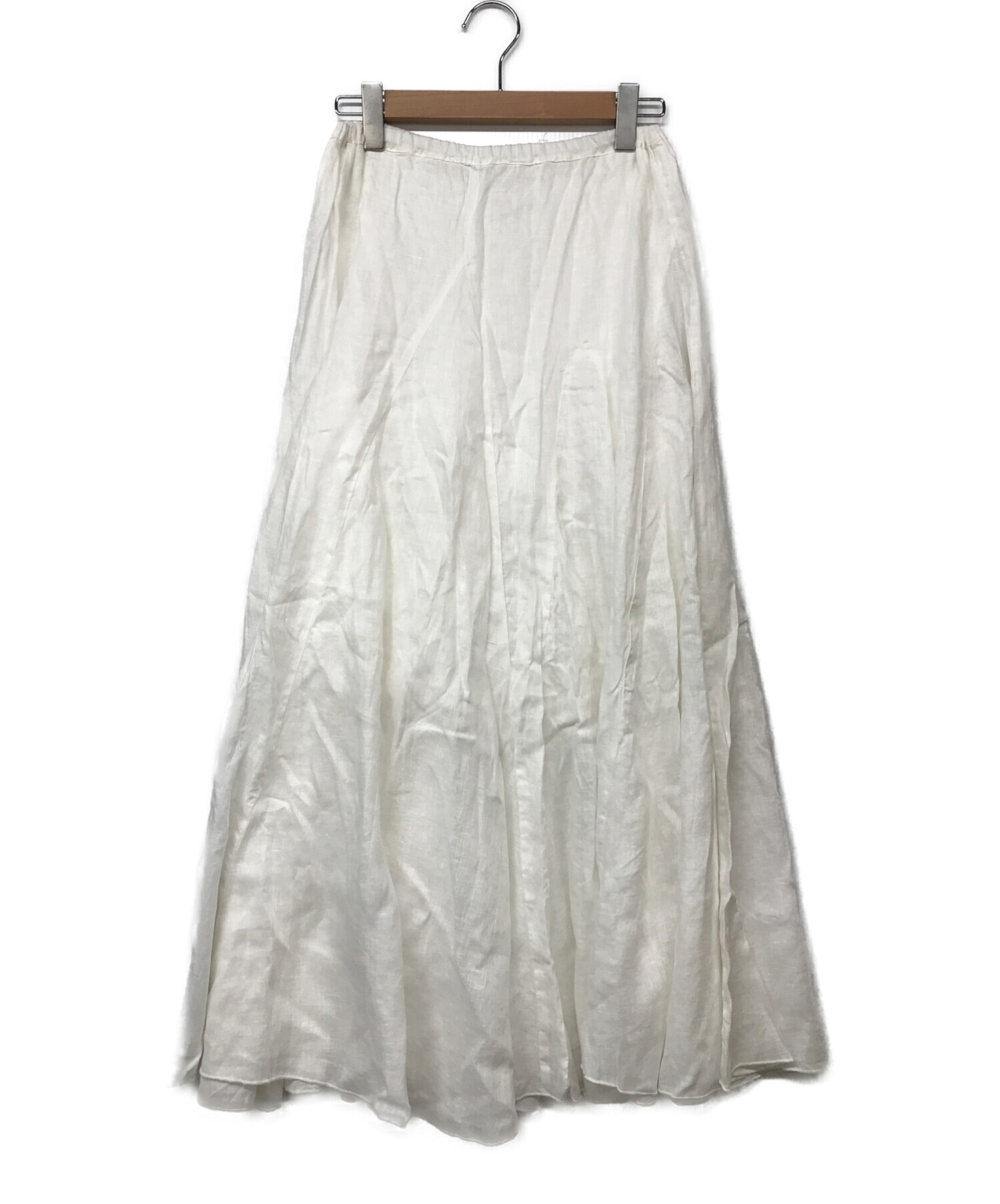 CP Shades (シーピーシェイズ) 別注リネンロングスカート ホワイト サイズ:XS